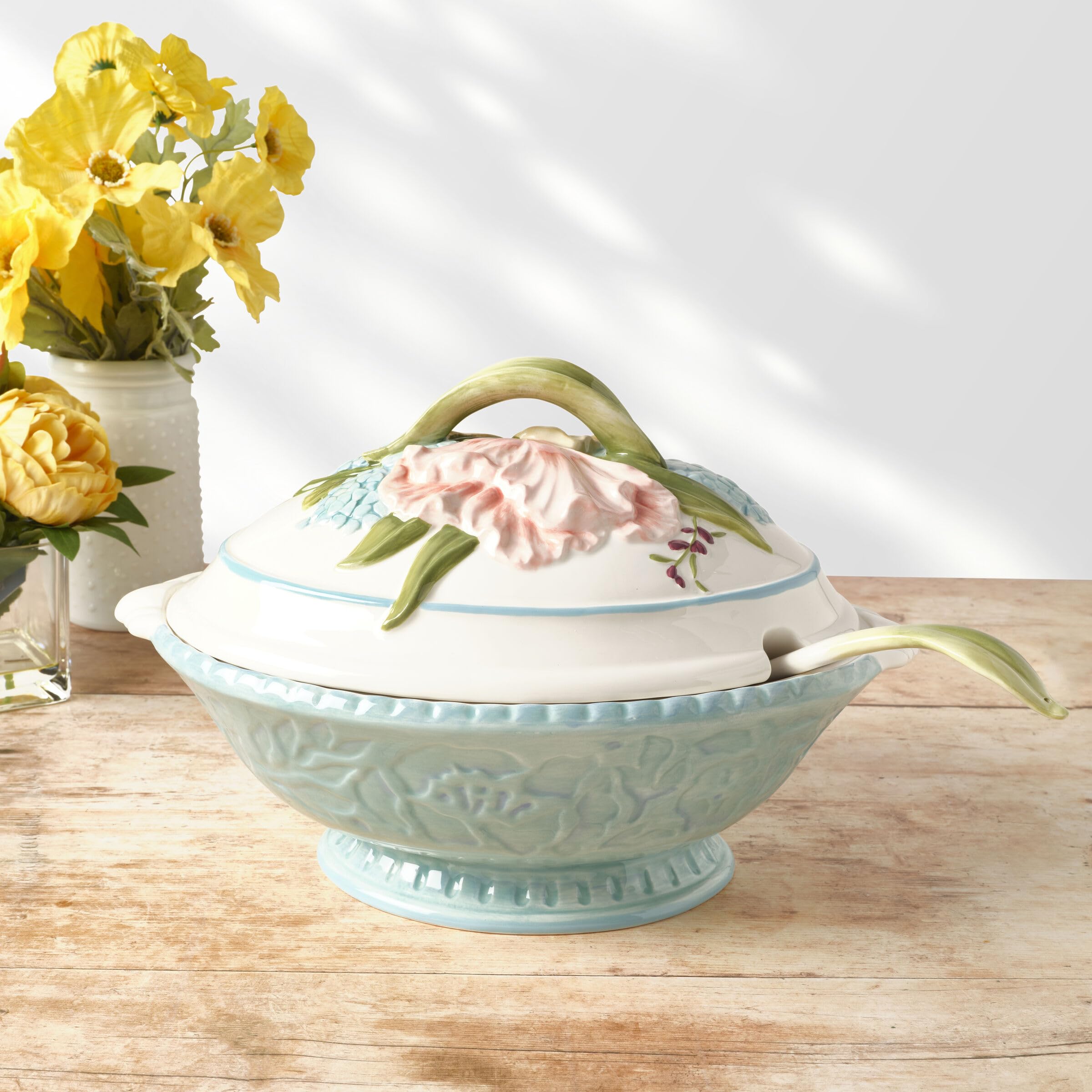 Amazon.com | Fitz and Floyd Meadow Tureen Covered Serving Bowl